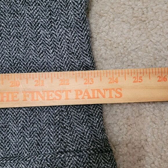 Vtg Bovet Blazer Mens 46R Gray Herringbone Tweed Wool Jacket Sportscoat Corpcore - Picture 13 of 16